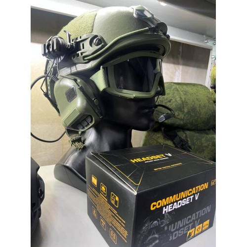 "COMMUNICATION HEADSET V" Активные тактические наушники для стрельбы в Пскове