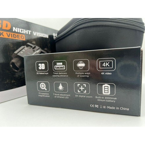 Бинокль ночного видения 3D NIGHT VISION / 4K VIDEO  (с креплением на голову)  в Пскове