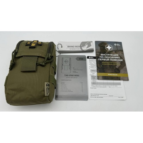 Военная тактическая аптечка RHINO RESCUE IFAK TRD MINI 11в1 в Пскове