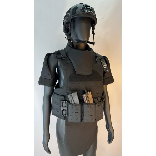Бронежилет разгрузочный UNIVERSAL ARMOR в Пскове (СВМПЭ + бронеплиты Бр5 класса) черный