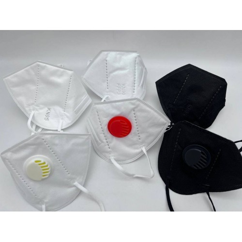 Респираторы KN95 чёрные с клапаном в Пскове