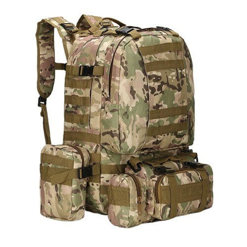 Рюкзак тактический 55 л со съемными подсумками в Пскове