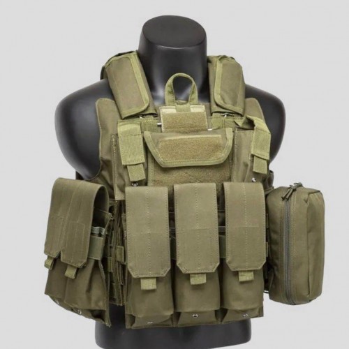 Тактический разгрузочный жилет «5 / пять карманов» с подсумками Tactical Molle Plate Carrier для съемных бронепластин в Пскове